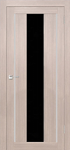 Товар Межкомнатная дверь Легенда Y-2 тон Кремовая лиственница Остекление Лакобель черное
