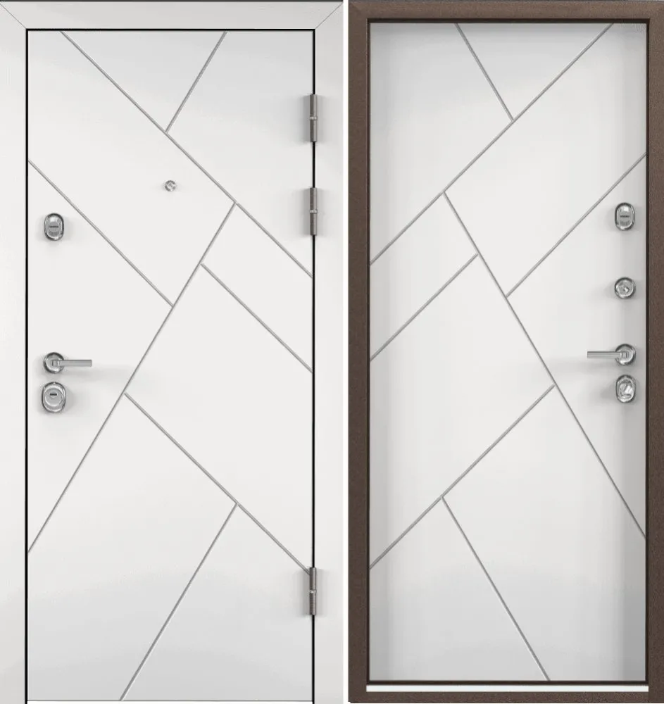 Фото Дверь Цербер 3К Лучи Белые Сменная панель DIS006433